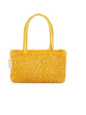 Edie Parker Yellow Sequin Tote
